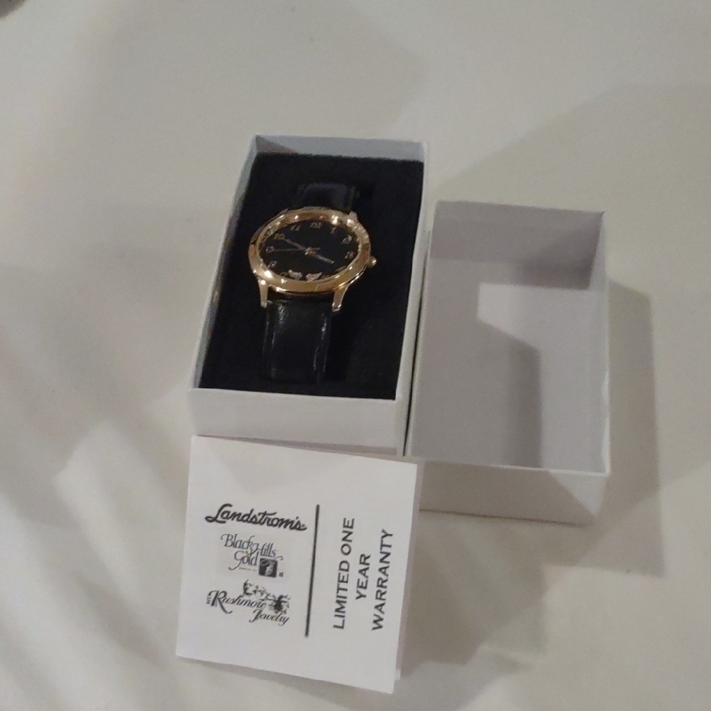 Gold and Black Wristwatch